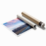 Extra large rolled print of a Canterbury, New Zealand scenery with vibrant floral elements.