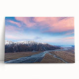 Black and white photo of Canterbury, New Zealand on stretched canvas, ideal for kitchen wall art.