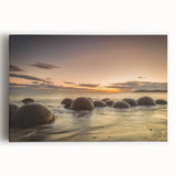 Black and white photograph of Otago, New Zealand landscape on stretched canvas, ideal for kitchen wall art.