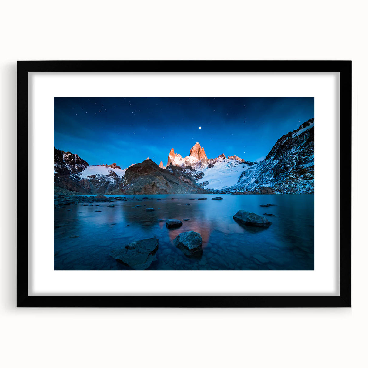 Extra large abstract art print of a colorful, textured Argentinian landscape on a framed canvas, ideal for living room decor.