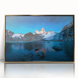 Framed acrylic print of an Argentine landscape in muted earth tones, ideal for modern art wall decor.