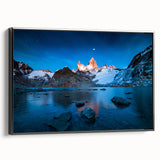 Black and white framed canvas of a vintage Argentine landscape, ideal for bedroom wall decor.