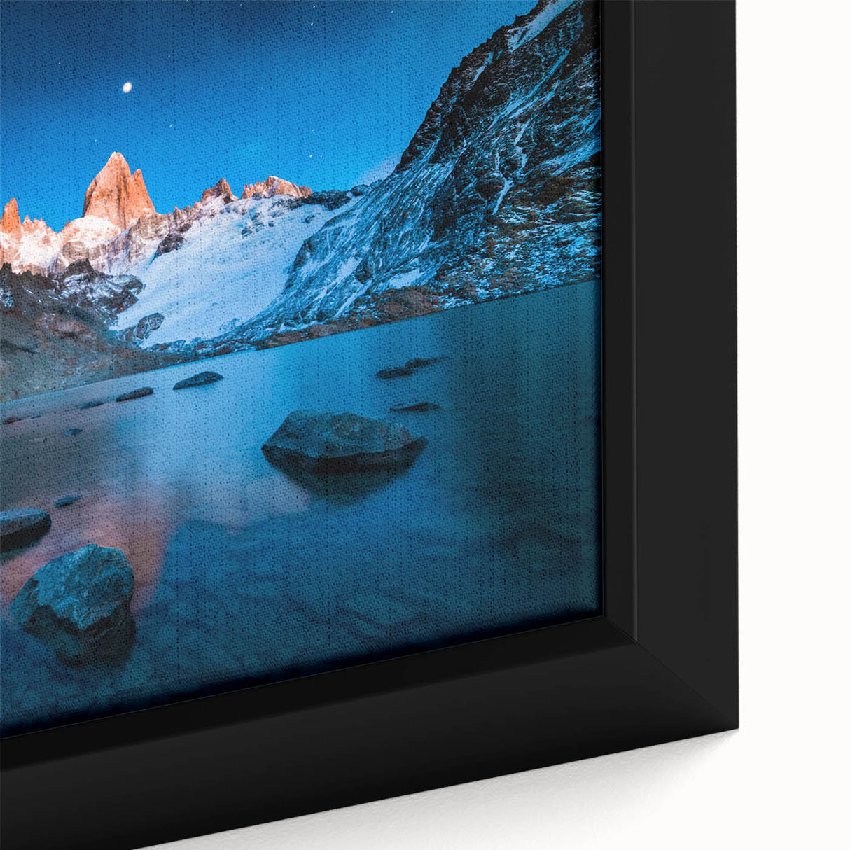 Extra large framed canvas featuring a textured, colorful depiction of an Argentine landscape, ideal for living room decor.
