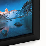 Extra large framed canvas featuring a textured, colorful depiction of an Argentine landscape, ideal for living room decor.