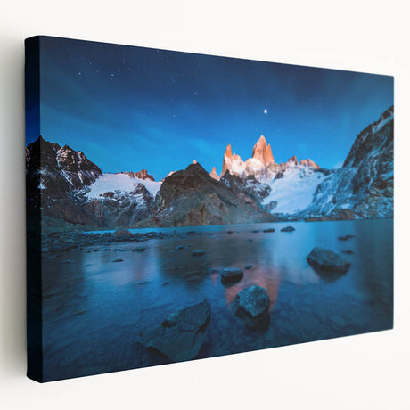 Large canvas print of a serene Argentine landscape in soft earth tones, ideal for kitchen wall art.