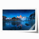 Extra large rolled print of a serene Argentine landscape with soft floral elements in pastel shades.