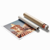 Extra large rolled print of a Bolivian landscape with vibrant floral elements.