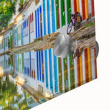 Large abstract wall art depicting a Brazilian landscape in muted earth tones on acrylic glass.