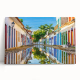 Black and white photograph of Brazilian landscape on stretched canvas, ideal for kitchen wall art.