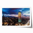 Rolled print of a Colombian landscape with vibrant greenery and floral elements, ideal for art wall dining room.