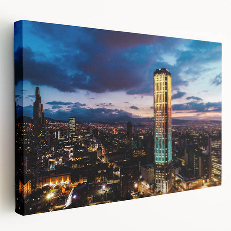 Large canvas print of Colombian landscape in muted earth tones, suitable for kitchen wall art.