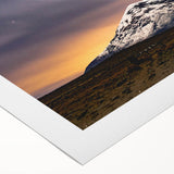 Art deco poster featuring a scenic view of Ecuador, rendered in cool blue and green tones on rolled canvas.