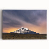 Black and white stretched canvas of a South American landscape, ideal for kitchen wall art.