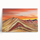 Black and white stretched canvas featuring a scenic view of Machu Picchu, ideal for kitchen wall art or bedroom ambiance.