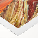 Art deco poster of a scenic South American landscape in muted earth tones on rolled canvas, ideal for dining room decor.
