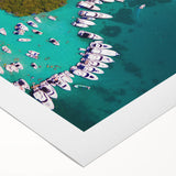 Art deco poster of a Venezuelan landscape on rolled canvas, featuring muted earth tones, ideal for dining room decor.