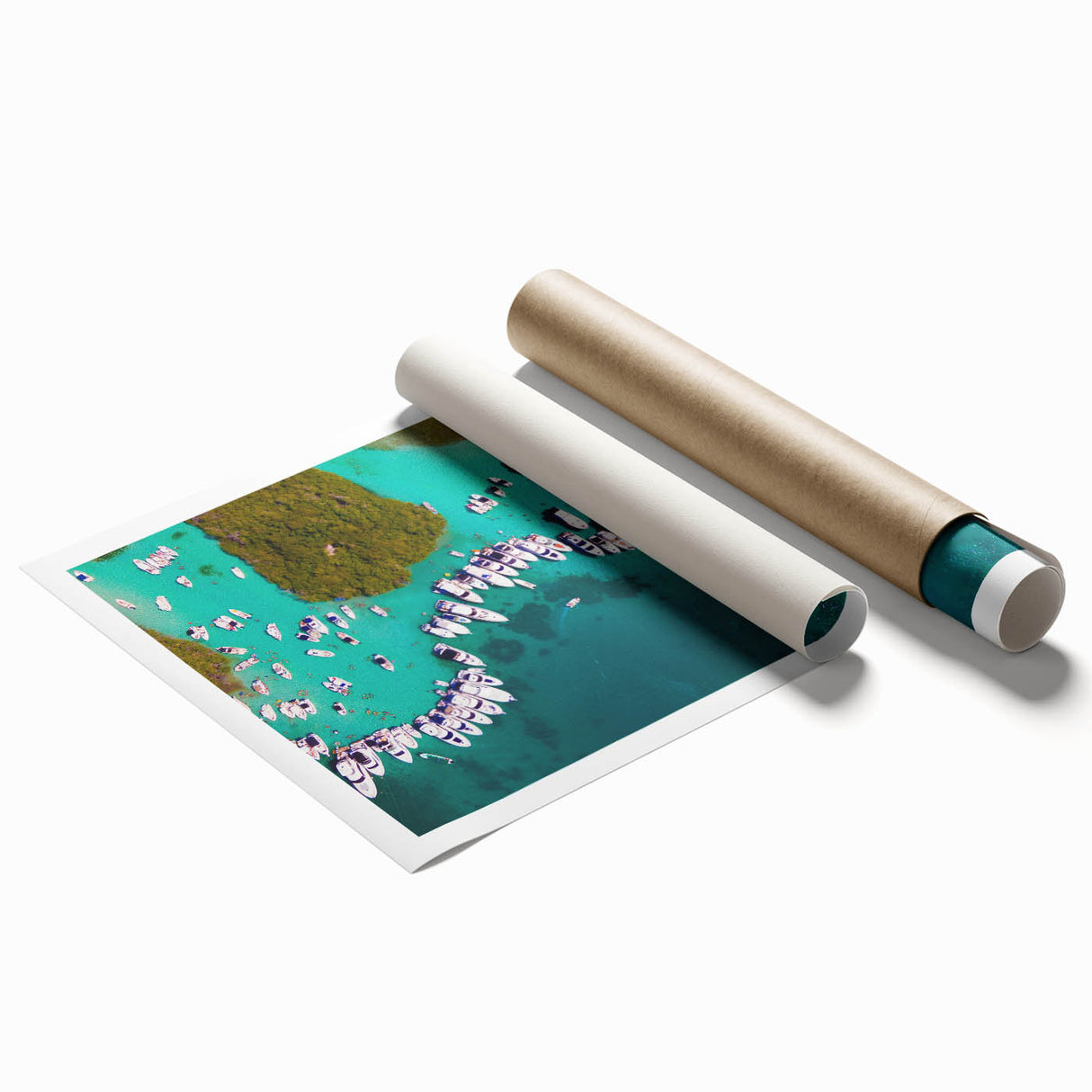 Extra large rolled print of a Venezuelan landscape with vivid green tones, ideal for classy bathroom wall art.