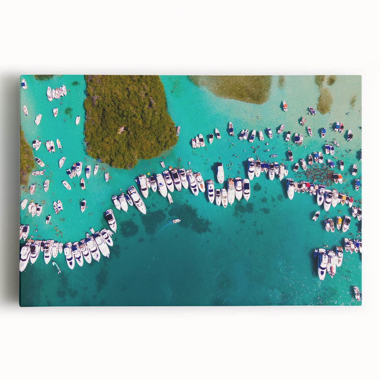 Black and white large art print of a Venezuelan landscape on stretched canvas, ideal for kitchen wall art.