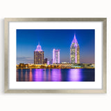 Textured abstract art print of Alabama scenery in muted earth tones, framed in silver, ideal for bedroom decor.