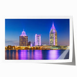 Rolled print of Alabama scenery with vibrant green landscapes and a blue sky, ideal for art wall dining room.