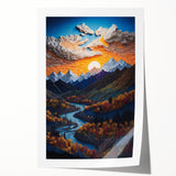 Extra large rolled print of Denali, Alaska, in muted earth tones, ideal for art wall dining room.