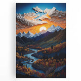 Black and white stretched canvas of Denali, Alaska, ideal for kitchen wall art.