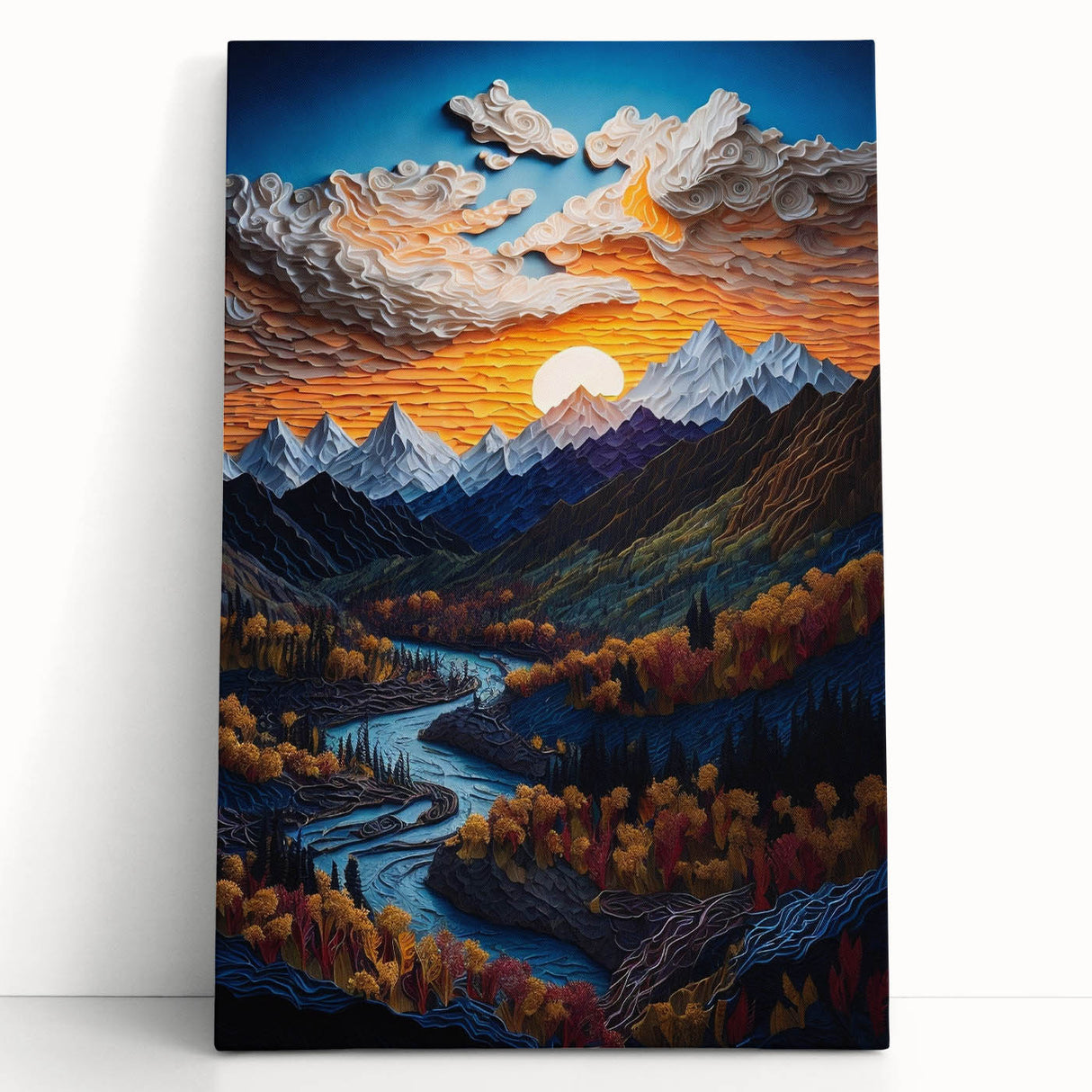 Black and white stretched canvas of Denali, Alaska scenery, ideal for kitchen wall art or bedroom decor.