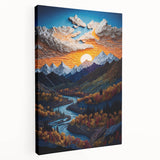 Large canvas print of Denali National Park in Alaska, featuring muted earth tones, ideal for kitchen wall art.
