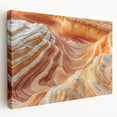 Arizona Coyote Buttes landscape on large stretched canvas, featuring earthy red and orange tones.