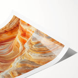 Extra large wall art featuring line art flowers on a rolled print, set against a muted backdrop of Coyote Buttes, Arizona.