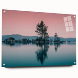 Acrylic print of Lake Tahoe with vivid blue and green tones, ideal for bedroom or dining room decor.