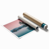 Extra large rolled print of Lake Tahoe with soft blue and green tones, ideal for classy bathroom wall art.