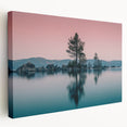 Large art of Lake Tahoe with vivid blue and green tones on stretched canvas, ideal for kitchen wall decor.