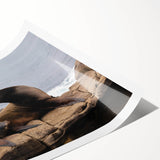 Extra large wall art featuring line art flowers in black on a white background, perfect for large living room wall decor.