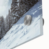 Large abstract wall art depicting the Vail, Colorado landscape in muted earth tones on acrylic glass.