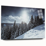 Large abstract wall art of Vail, Colorado in muted earth tones on acrylic glass, ideal for bedroom or dining room decor.