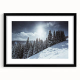 Extra large framed abstract print of colorful, textured Colorado scenery, ideal for living room decor.