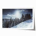 Scenic Vail, Colorado landscape on rolled canvas, featuring subdued earth tones, ideal for dining room wall art.