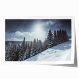 Scenic Vail, Colorado landscape on rolled canvas, featuring subdued earth tones, ideal for dining room wall art.