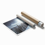 Extra large rolled print of Vail, Colorado, featuring vibrant floral art.