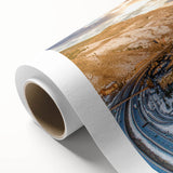 Art Deco poster of Aspen, Colorado scenery on rolled canvas, featuring muted earth tones; ideal for nursery wall art.