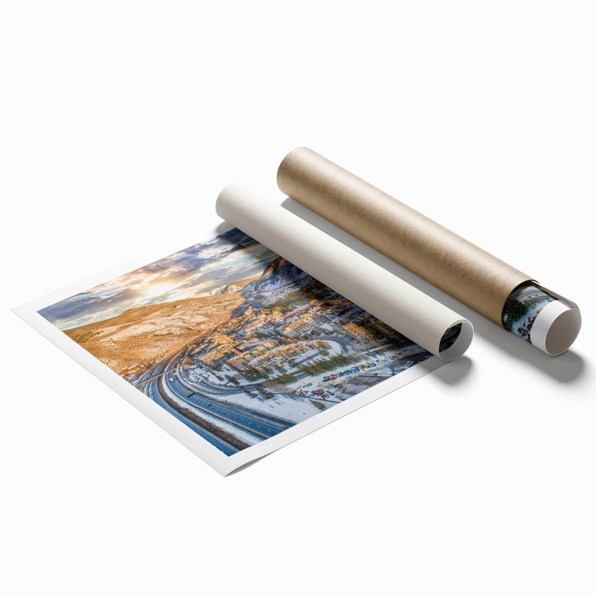 Extra large rolled print of Aspen trees in vibrant autumn colors, ideal for classy bathroom wall art.