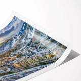 Extra large wall art featuring line art flowers in muted earth tones on a rolled canvas, ideal for large living room decor.