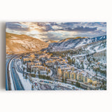 Black and white photograph of Aspen trees, printed on large stretched canvas, suitable for kitchen wall art.