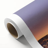 Art Deco poster of Denver skyline in pastel shades on rolled canvas, ideal for nursery wall art.