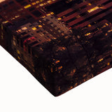 Large art of Denver skyline in black and white on stretched canvas, suitable for bedroom wall decor.
