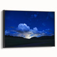 Black and white framed canvas of Colorado Springs landscape, ideal for bedroom wall art.