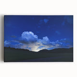 Black and white photograph of Colorado Springs on stretched canvas, suitable for kitchen wall art.