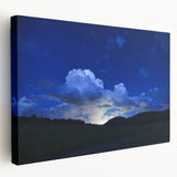 Large canvas print depicting the Colorado Springs landscape in muted earth tones, suitable for kitchen wall art.