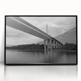 Large abstract wall art depicting Delaware scenery in muted earth tones on a framed acrylic.